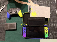 Nintendo switch oled splatoon edition sa kontrolerom i igricama