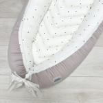 Gnijezdo za bebe VELVET Dots & Puder roza