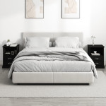 vidaXL Noćni ormarići 2 kom crni 43x36x60 cm（816331）