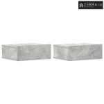Viseći noćni ormarići 2 kom 40x30x15 cm konstruirano drvo - Beton siva