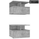 Viseći noćni ormarići 2 kom 40x31x27cm konstruirano drvo - Beton siva