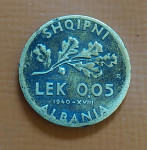 0.05 LEK/1940 godina/ALBANIJA/VITTORIO EMANUELE III