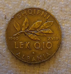 0.10 LEKE 1940/ ALBANIJA