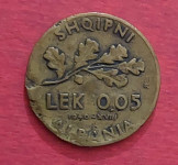 O.05 LEKE 1940.god./ALBANIJA