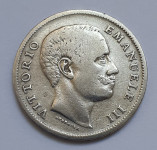 1 Lira 1907. Vittorio Emanuele III - Srebro