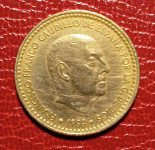 1 peseta Španjolska 1966-1972, vrlo dobro očuvana