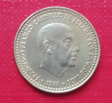 1 peseta, Španjolska 1966 - 1969, drugi Francov portret