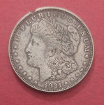 1 SILVER MORGAN DOLLAR 1921- SAD - SREBRO 26.73g. - (.900)