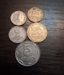 1,2,5,10 i 25 Ukrajinskih kopejki