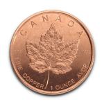 10 komada * bakreni novčić od 1 oz (31,1g) .999 - Maple Leaf