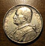 10 LIRA 1934 VATICAN,srebro