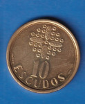 1157 - PORTUGAL 10 ESCUDOS 1989 UNC