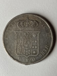 120 grana Ferdinand II 1858 srebro