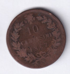 1232 - ITALY 10 CENTIMU 1867