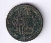 1355 - ŠPANJOLSKA 10 CENTIMOS 1878