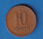 1454 - LITVA  10 CENTI 1991