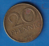 1830 - DDR NJEMAČKA 20 PFENNING 1960