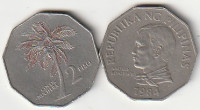 2 PISO1984,1990PILIPINAS 1,5 € KOM