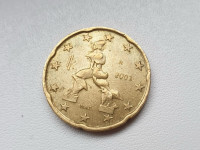 20 centi kovanica Italy Mac 2002.
