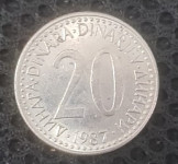 20 Din SFRJ 1987.
