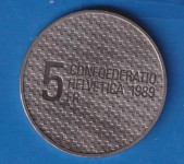 2507 - SWISS ŠVICARSKA 5 FRANCS 19894 UNC