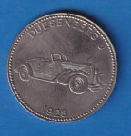 2652 - KOVANICA S MOTIVOM AUTO - Type DUESENBERG J 1928   .g .