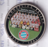 2800 - LIBERIA 1 dollar 2002 UNC ( 52mm ) BAYERN MUNCHEN + CERTIFIKAT