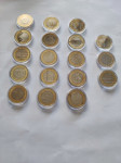 3 EURA kovanice - Komplet svih 18 iskovanih slovenskih novčića