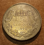 5 CORONA 1900,AustroUgarska,srebro