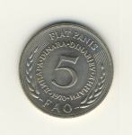 5 Dinara 1970 Jugoslavija FAO