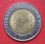 500 lira 1993,  100 godina Narodne banke Italije