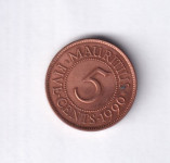 732 - Mauritius 5 cent 1990
