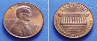 AMERIKA USA UNITED STATES 1 CENT 1983 KM.201.b - ABRAHAM LINCOLN