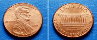 AMERIKA USA UNITED STATES 1 CENT 2001 KM.201.b - ABRAHAM LINCOLN