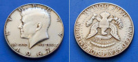 AMERIKA USA UNITED STATES(HALF)1/2 $ 1967 SREBRO KM.202a-J.F KENNEDY