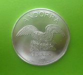 Andorra - 1 Diner 2008 - Golden Eagle - 1 OZ - Srebro 0,999 - UNC
