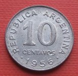 ARGENTINA 10 CENTAVOS 1956