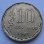 ARGENTINA 10 CENTAVOS 1971