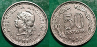 Argentina 50 centavos, 1958