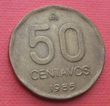 ARGENTINA 50 CENTAVOS 1985