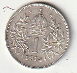 AU AUSTRIJA 1 KRUNA 1914 AG UNC