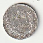 AU MAĐARSKA 1 KORONA 1912 AG UNC