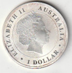 AUSTRALIA 1 DOLLAR 2014 AG UNC