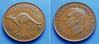 AUSTRALIJA AUSTRALIA 1  PENNY 1950 m KM. 43 - KRALJ GEORGE VI