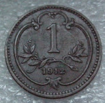 AUSTRIA 1 HELLER 1912
