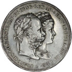 AUSTRIA 2 GULDENA 1879 aUNC SREBRO