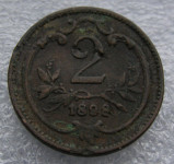 AUSTRIA 2 HELLER 1898