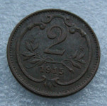 AUSTRIA 2 HELLER 1915