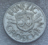 AUSTRIA 50 GROSCHEN 1947
