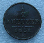 Austria - Habsburg 1/2 KREUZER 1851A